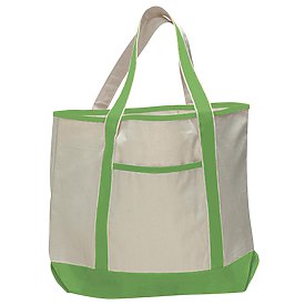 Q-TEES LARGE CANVAS DELUXE TOTE Q1500 | Custom Apparel